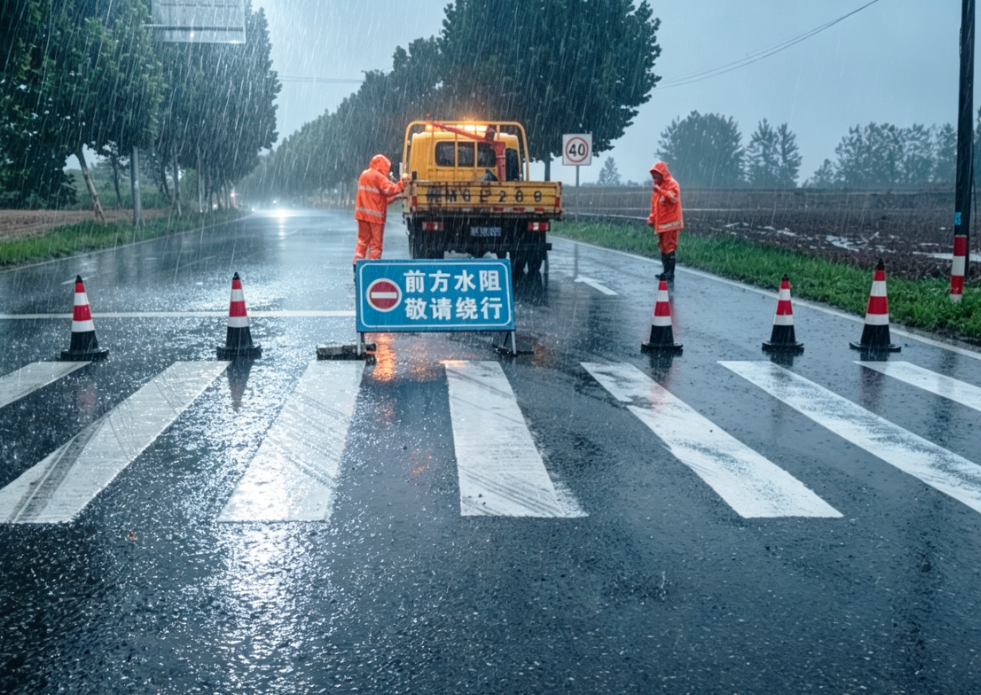 闻“汛”而动，雨停路清 通达养护人筑起道路安全防线